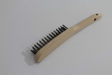 Preview: Industrie-Drahtbürste, Stahldraht gehärtet, 0,35 mm, 3-reihig